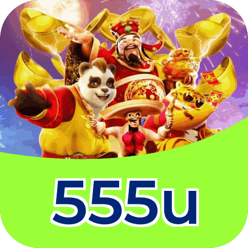 Interface do aplicativo 555u mostrando jogos disponíveis no iOS e Android